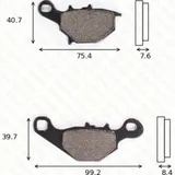 Bremsklötze Scheibenbremsbeläge MCB 679 SI mit ABE