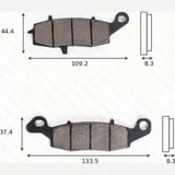 disc brake pad MCB 681 SH homologated