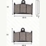 disk brake pads MCB 690 ABE approved