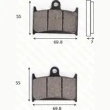 disk brake pads MCB 690 SV ABE approved