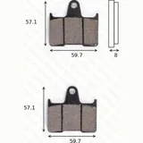 Disc brake pads MCB 691 homologated