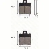 Bremsklötze Scheibenbremsbeläge MCB 696 mit ABE