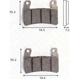 disk brake pads MCB 703 SV ABE approved