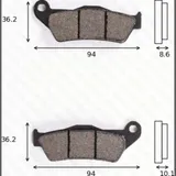disk brake pads MCB 707 SH ABE approved