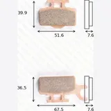 Bremsklötze Scheibenbremsbeläge MCB 714 SI mit ABE