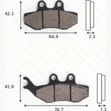 Bremsklötze Scheibenbremsbeläge MCB 734 mit ABE Bremsklötze Scheibenbremsbeläge MCB 734 mit ABE