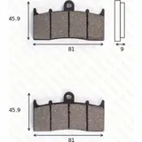 disk brake pads MCB 736 SV ABE approved