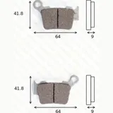 disk brake pads MCB 743 RSI not homologated