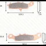 Bremsklötze Scheibenbremsbeläge MCB 757SI mit ABE
