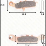 disk brake pads MCB 758SI ABE approved