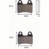 disc brake pad MCB 766 STD homologated