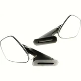 SHIN YO Aluminium fairing mirror, adjustable stem, black, pair