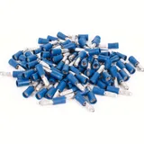 Circular cable shoe for wire cross section 1,5-2,5 mm², plug diameter 4mm, partial isolation, blue, 100 pieces