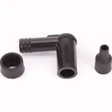 Zündkerzenstecker LB-01F 90 Grad kurz, schwarz (für M4 Anschlussgewinde)