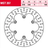 Bremsscheibe MSW 207 für KTM Adventure/Superadventure 1050/1190/1290