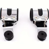 Scheinwerferhalter Set für 30-38mm Holme, chrom mit Vibrationsgummi universal