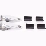 Scheinwerferhalter Set für 35mm Holme aluminium poliert