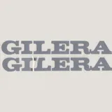 Sticker Aufkleber silber (Abziehfolie) für: Gilera 20cm 2St