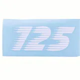 Sticker Aufkleber 125 ccm weiß