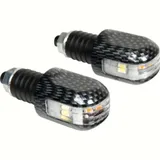 LED-lighted bar ends, indicator and position light, 12V - carbon design