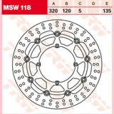 brake disc, floating MSW 118