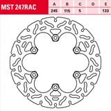 Bremsscheibe schwimmend Racing MSW 247 RAC