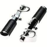 Footrest set chrome with O-ring