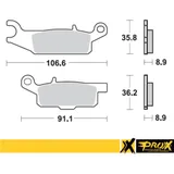 Bremsbeläge for YFM550/700F Grizzly '07-17 (Left)