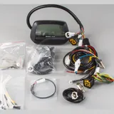 ACE-5854 Digital Tachometer schwarz mit Drehzahlmesser, Ganganzeige, Temperaturüberwachung, Tankanzeige und vielen weiteren Funktionen
