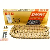 DID chain 520 ERVT (Gold) 114 links with clip lock / usable up to 55KW (75HP) / up to 500cc