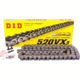 Kette X-Ring VX3 520, 104 Schwarz mit Hohlnietschloß / nutzbar bis 96kW (130PS) / bis 750ccm Kette X-Ring VX3 520, 104 Schwarz mit Hohlnietschloß / nutzbar bis 96kW (130PS) / bis 750ccm