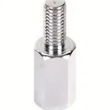 Adapter 8 mm outer thread left turning/ 8 mm inner thread(mirror) left turning thread - chrome