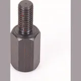 Adapter 8 mm outer thread right turning/ 8 mm inner thread(mirror) right turning thread - black