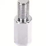 Adapter 10 mm outer thread right turning/ 10 mm inner thread(mirror) right turning thread - chrome