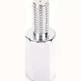 Adapter 8 mm outer thread right turning/ 8 mm inner thread(mirror) right turning thread - chrome