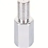Adapter 10 mm outer thread left turning/ 10 mm inner thread(mirror) left turning thread - chrome