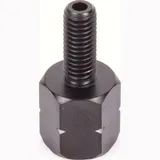 Mirror adapter black 8 mm right thread out - 10mm left thread inside