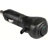 Cigarette lighter plug with side wire connection, 12/24V