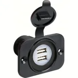 Ext-8, doppelter USB-Anschluss, Einbaumontage, 12/24V Ext-8, doppelter USB-Anschluss, Einbaumontage, 12/24V