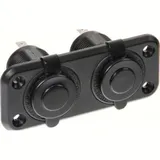 Ext-2, flush mount double socket, 12/24V