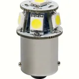 12V Hyper-Led 18 - 6 SMD x 3 chips - (P21W) - BA15s - 1 pcs - D/Blister - White - Double polarity