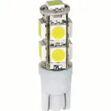 12V Hyper-Led 27 - 9 SMD x 3 chips - (T10) - W2,1x9,5d - 2 pcs - D/Blister - White - Double polarity
