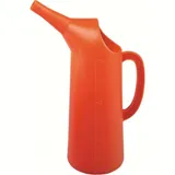 Red graduated oil cans with spout - 3000 ml