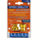 "Bobbins" aluminium flange kit for forked stands - M10x1,25 - 1,5cm hole - gold