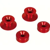 "Bobbins" Aluminium Montageständeraufnahmeset - M10x1,25 - 1,5cm Loch - rot