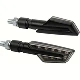 Ciclon LED indicator set - 12V LED black homologated