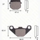 Bremsklötze Scheibenbremsbeläge MCB 519 EC mit ABE