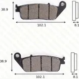 Bremsklötze Scheibenbremsbeläge MCB 598 SRM mit ABE