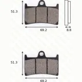 brake pads MCB 611 SCR racing without TÜV approvel