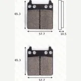 Bremsklötze Scheibenbremsbeläge MCB 063 mit ABE